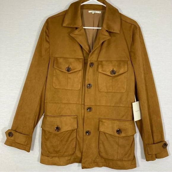 NEW Tularosa Zion Camel Faux Suede Shirt Jacket XS - Picture 2 of 14